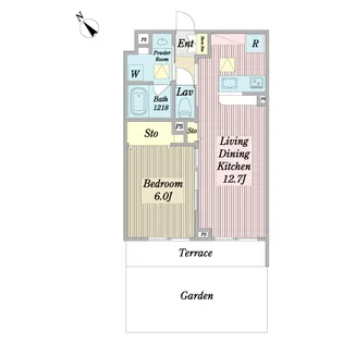 クレール【1階】の間取り