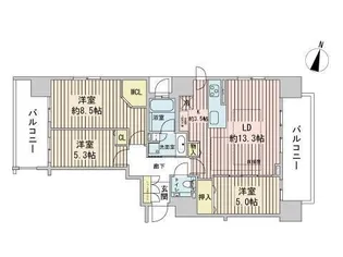 円山ザ・レジデンス【2階】の間取り