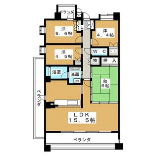 CASSIA旭丘【3階】の間取り