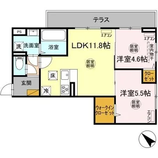 ルミエール五井I【1階】の間取り