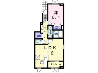 ヴィラルミナーレ II【1階】の間取り