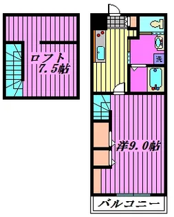 WILL POLIS武蔵浦和【1階】の間取り