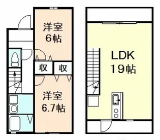マヤメゾネット【1階】の間取り