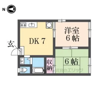 近江ハイツ【2階】の間取り
