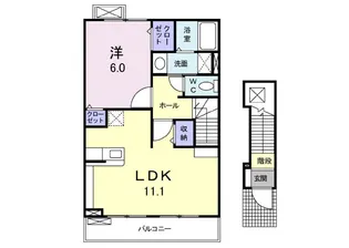 ベッテルI【2階】の間取り