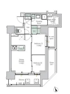 ONE ROOF RESIDENCE ASAKUSABASHI【7階】の間取り