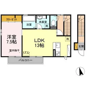 ハーベストヴィラージュ本中山【2階】の間取り