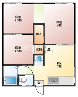 エスポワール本明【1階】の間取り