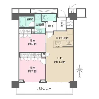 ザ・パークハウス晴海タワーズ クロノレジデンス【42階】の間取り