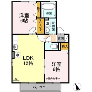 サニーハイツ田園 A【2階】の間取り