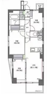 エクラン西蒲田【6階】の間取り