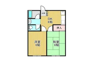 第2中広マンション【2階】の間取り
