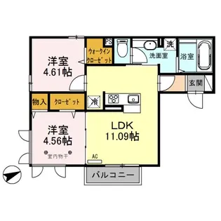 Des Ailes Trois【2階】の間取り