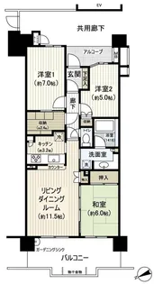 東京ベイスクエア・ミッテ【8階】の間取り