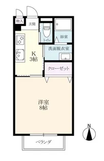 リッツハウス八戸溝【2階】の間取り