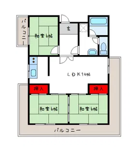 ミラーハイツタバタ【2階】の間取り