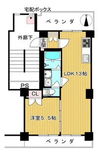 サンステージ府中【5階】の間取り