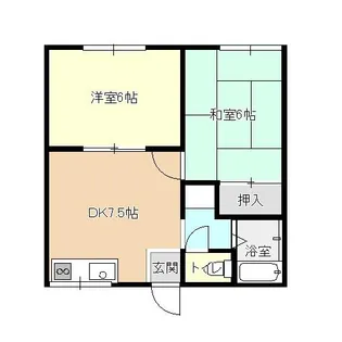 ビバライフとこなみA棟【1階】の間取り