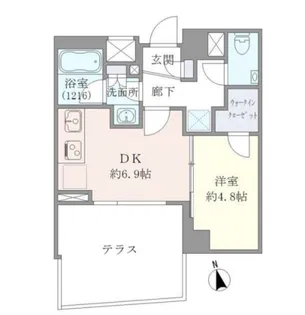 EVERTOW CHOJAMARU【1階】の間取り
