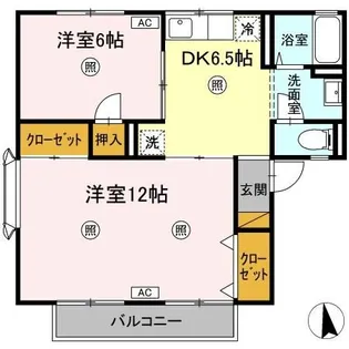 メゾン森PartI・II【1階】の間取り