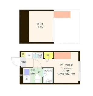 ハーモニーテラス蓮根【2階】の間取り