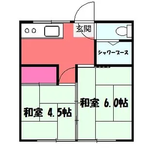 第1四季荘【2階】の間取り