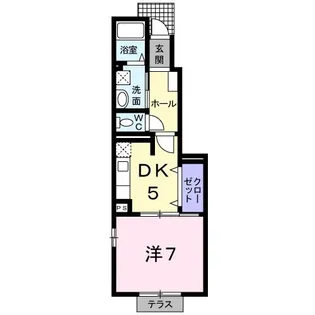ヴァンクール【1階】の間取り