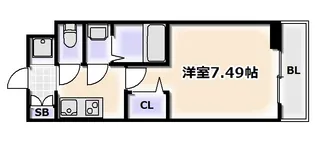 フォーリアライズ難波南レーヴ【11階】の間取り