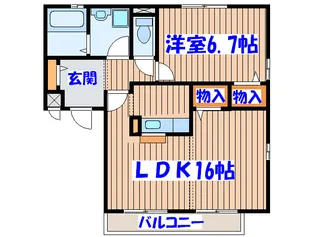 パ-クアベニュ-I番館【2階】の間取り