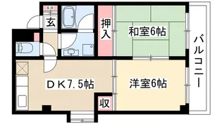 Gサイド白羽根【3階】の間取り