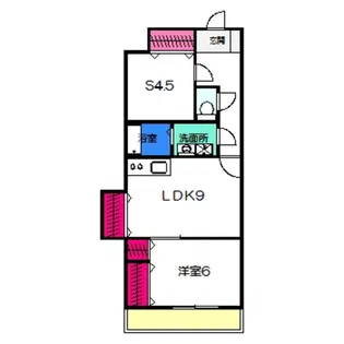 セレニティ桜之町東A棟【1階】の間取り