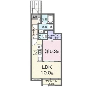 サンフレア【1階】の間取り