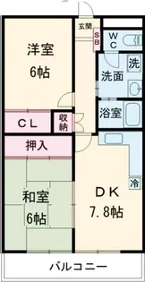 ロイヤルヒルズ・K【4階】の間取り