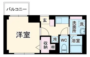 b’CASA Kawasakidaishi EKME【1階】の間取り