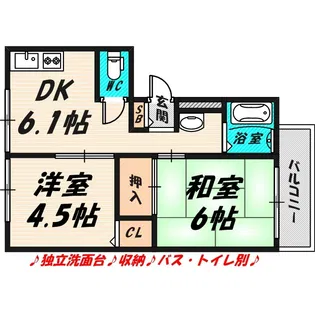 サンビレッジ芳崎【1階】の間取り