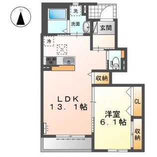 エスポア21【1階】の間取り