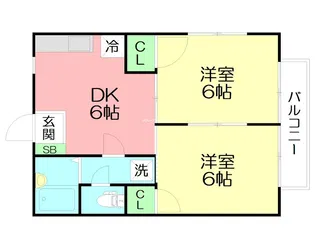 サンリバー佐川【2階】の間取り