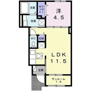 バードヒル【1階】の間取り
