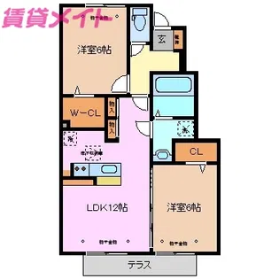 メゾンラポール生桑【1階】の間取り
