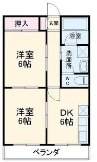 コーポあさひや【4階】の間取り