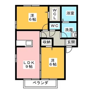 スリーエス【1階】の間取り