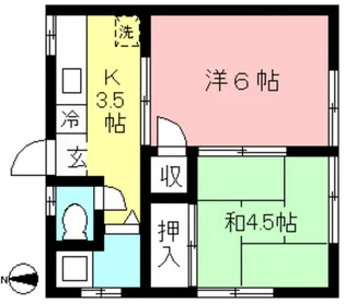 ハイツ村田【1階】の間取り