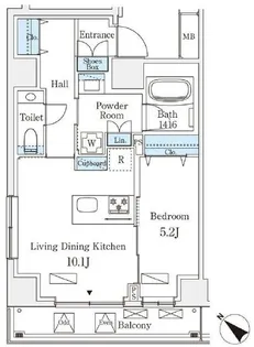 オーパスレジデンス南青山【6階】の間取り