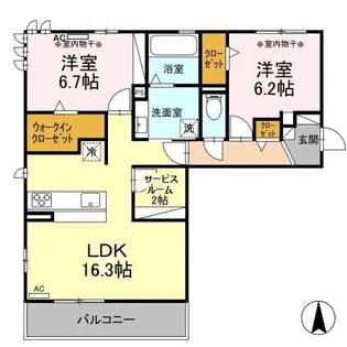 アンダー フォレスト Annex【3階】の間取り