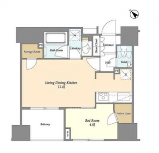 Due Tsukishima II【4階】の間取り
