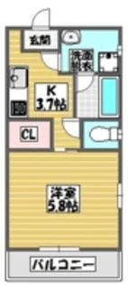 ボヌールミオナ(R)【5階】の間取り