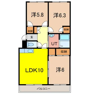 アリーナハイツ【1階】の間取り