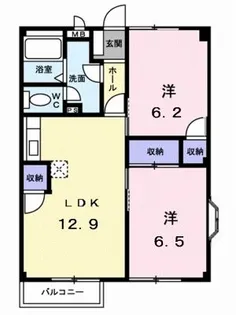 サンドエル久米【2階】の間取り