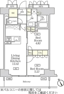 リーフシティ市川 ザ・レジデンス【4階】の間取り