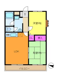 リバーサイド早川II【1階】の間取り